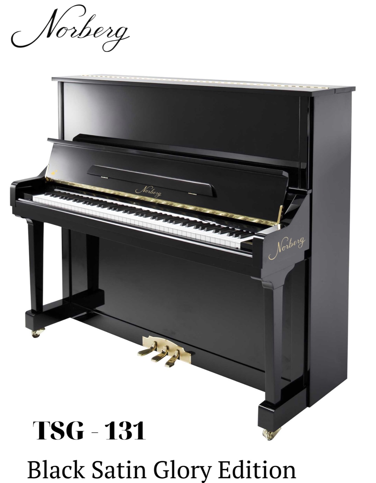 A tall Norberg TSG-131 upright with a substantial cabinet above the keyboard